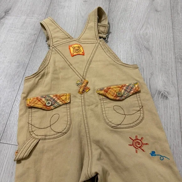 Disney Kids Overalls - Tan with Colorful Embroidery - Picture 8 of 10